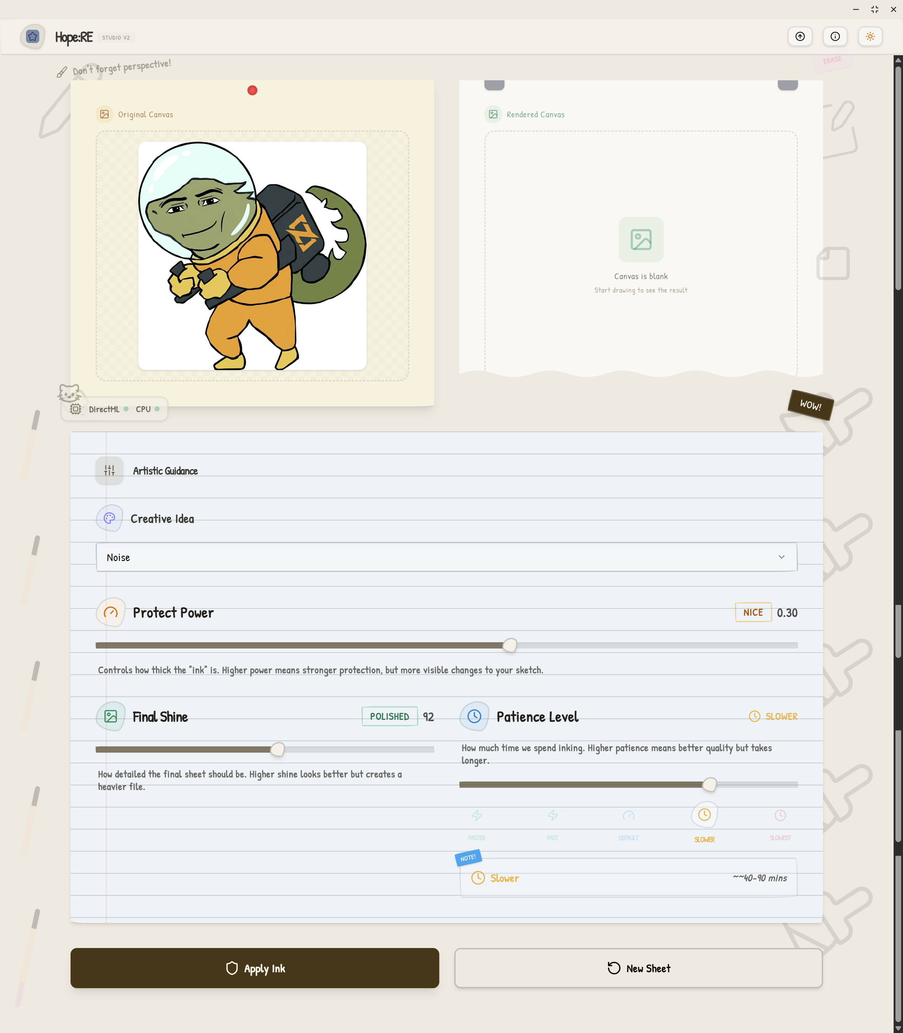 Hope:Re full application screenshot